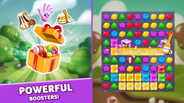 Lollipop & Marshmallow Match3 gameplay screen 1