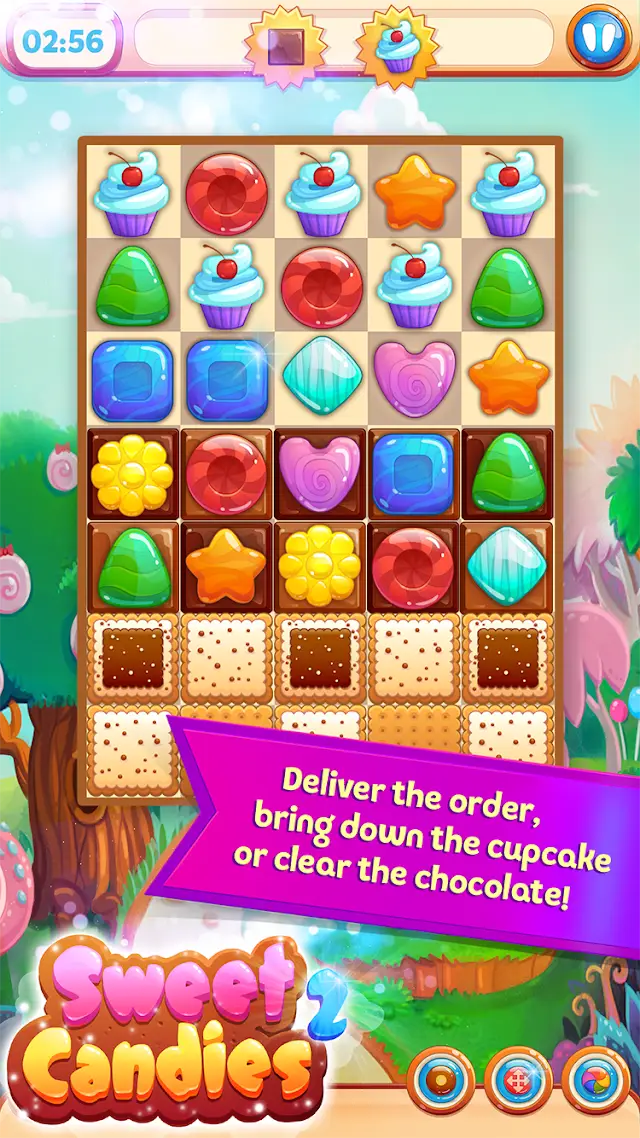 Sweet Candies 2 board on an Android handset
